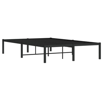 Metal Bed Frame without Mattress Black 120x190cm