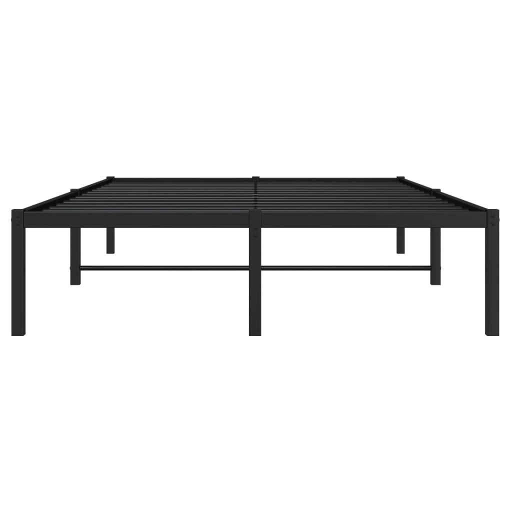 Metal Bed Frame without Mattress Black 120x190cm