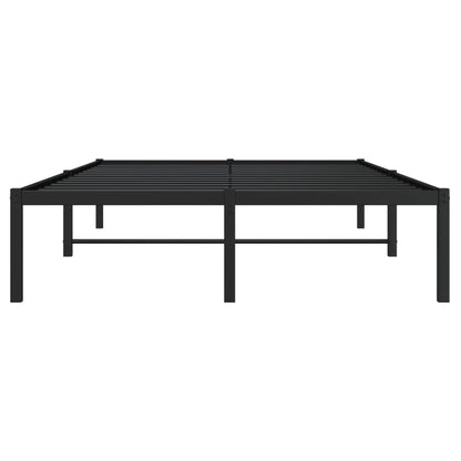 Metal Bed Frame without Mattress Black 120x190cm