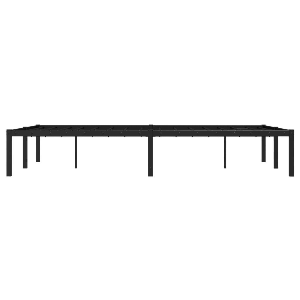 Metal Bed Frame without Mattress Black 120x190cm