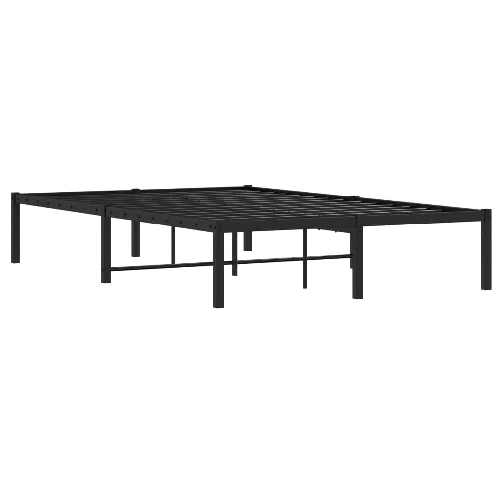 Metal Bed Frame without Mattress Black 120x190cm