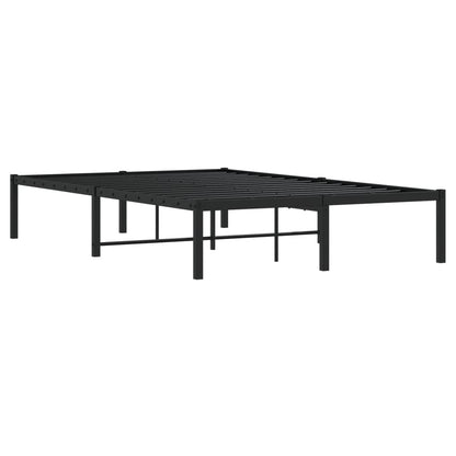 Metal Bed Frame without Mattress Black 120x190cm