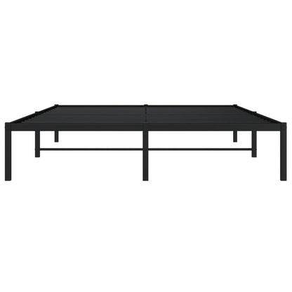 Metal Bed Frame without Mattress Black 160x200cm
