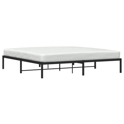 Metal Bed Frame without Mattress Black 193x203cm