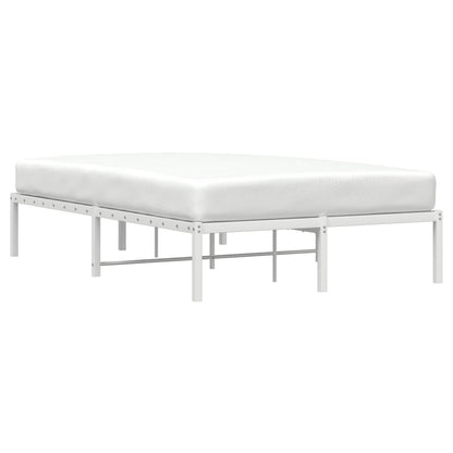 Metal Bed Frame without Mattress White 120x190cm