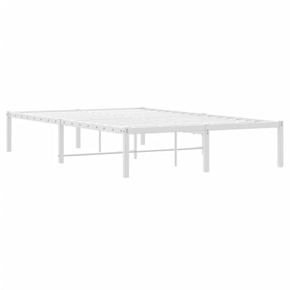 Metal Bed Frame without Mattress White 120x190cm