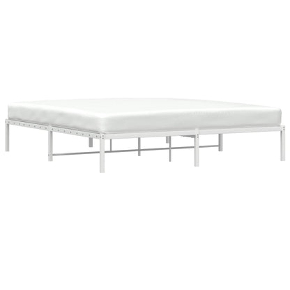 Metal Bed Frame without Mattress White 183x213cm