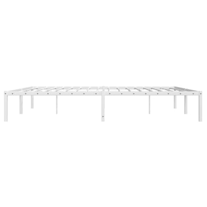 Metal Bed Frame without Mattress White 183x213cm