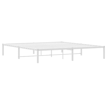 Metal Bed Frame without Mattress White 183x213cm