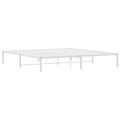 Metal Bed Frame without Mattress White 193x203cm