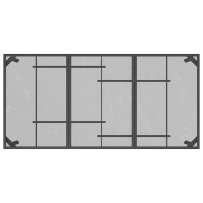 7 Piece Garden Dining Set Anthracite Metal Mesh
