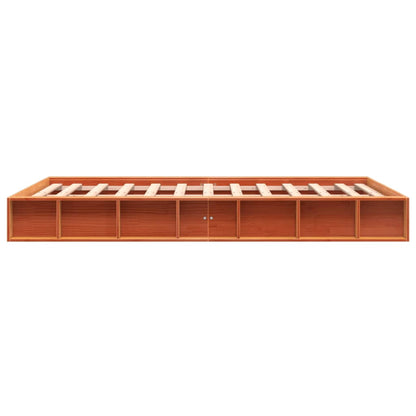 Bed Frame without Mattress Wax Brown 120x200 cm Solid Wood Pine