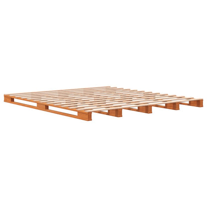 Pallet Bed without Mattress Wax Brown 180x200 cm Super King Solid Wood Pine