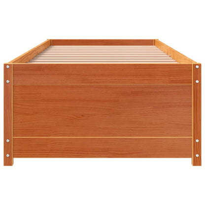 Day Bed without Mattress Wax Brown 90x200 cm Solid Wood Pine