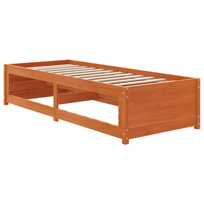 Day Bed without Mattress Wax Brown 90x200 cm Solid Wood Pine