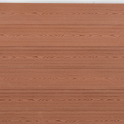 Fence Panel Set Brown 180x186 cm WPC