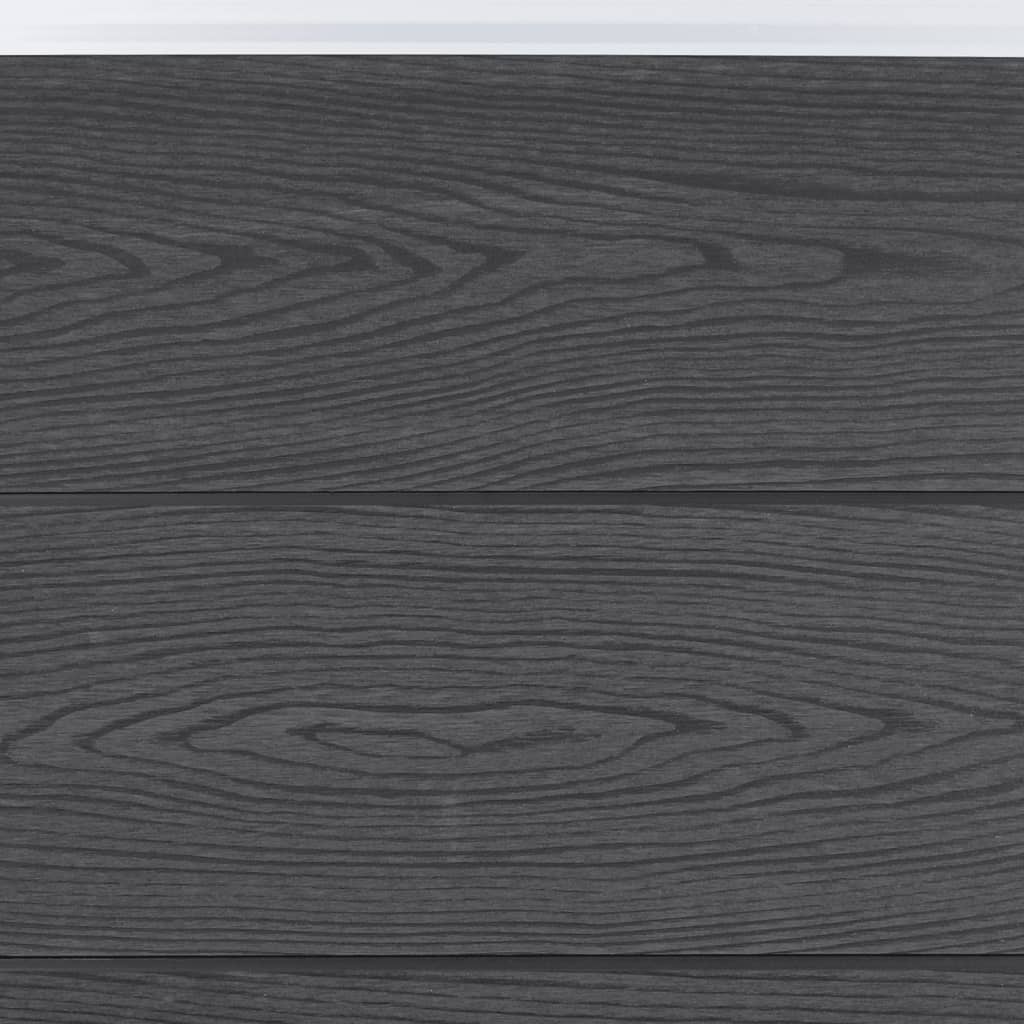 Fence Panel Set Grey 526x186 cm WPC