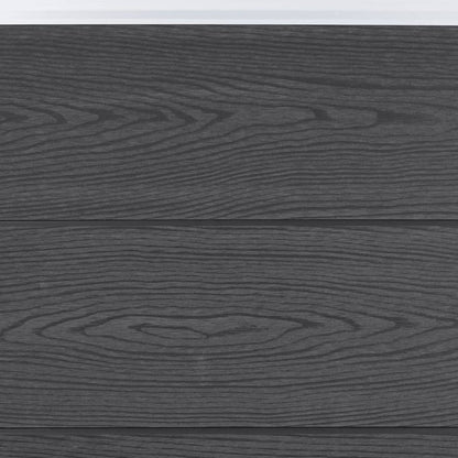 Fence Panel Set Grey 526x186 cm WPC