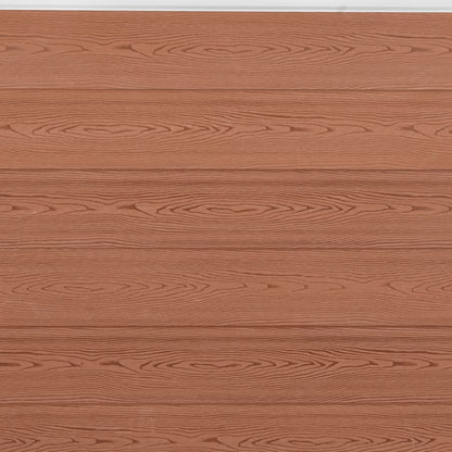 Fence Panel Set Brown 699x186 cm WPC