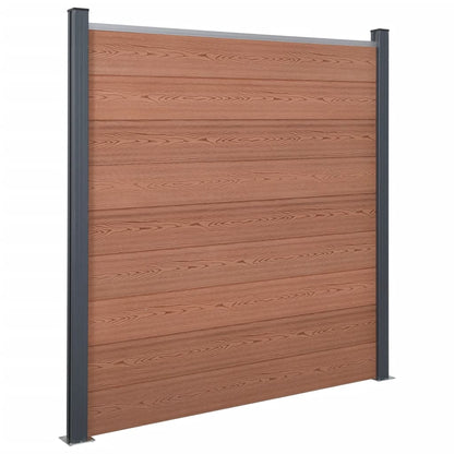 Fence Panel Set Brown 872x186 cm WPC