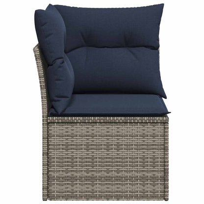 Garden Sofa with Cushion Grey 62 x 62 x 69cm Poly Rattan