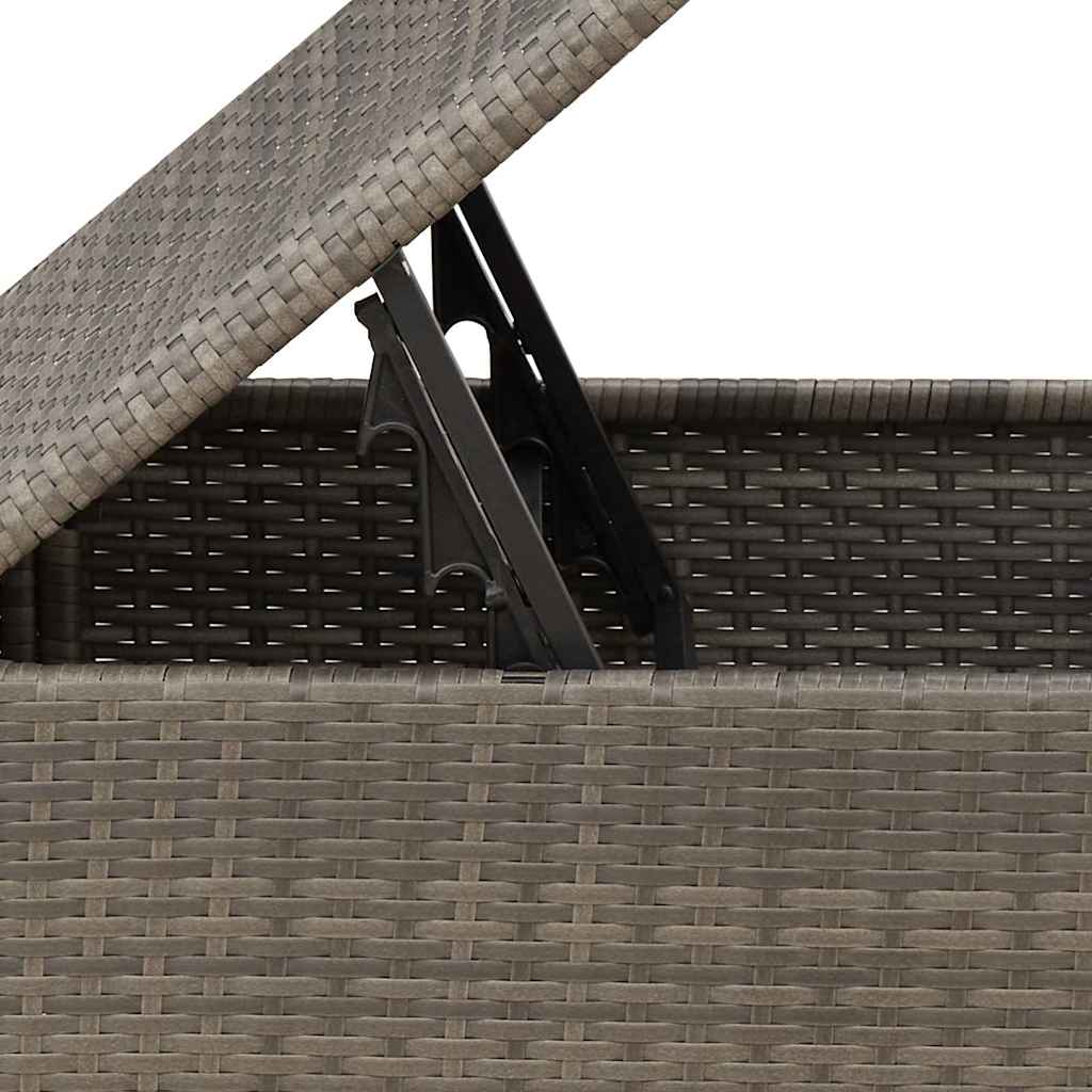 Garden Stool Grey 55 x 55 x 37cm Poly Rattan
