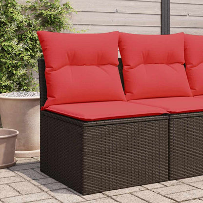 Garden Sofa with Cushion Brown 55 x 62 x 69cm Poly Rattan