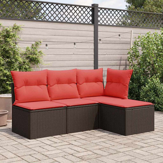 Garden Stool Brown 55 x 55 x 37cm Poly Rattan