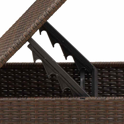 Garden Stool Brown 55 x 55 x 37cm Poly Rattan
