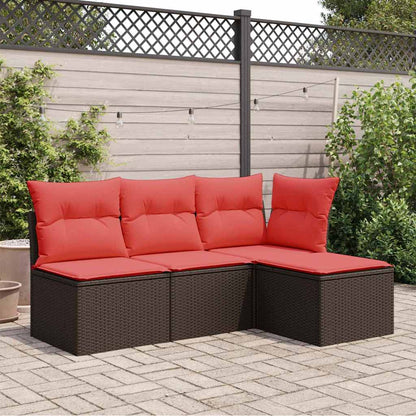 Garden Stool Brown 55 x 55 x 37cm Poly Rattan