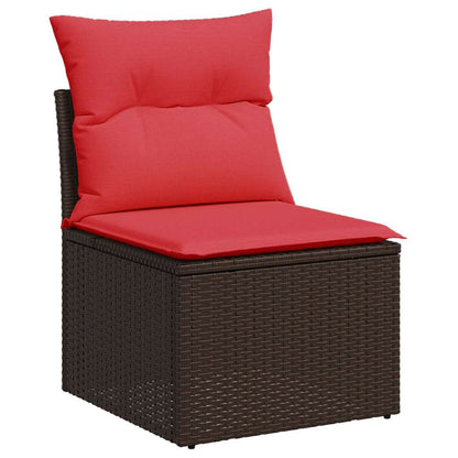 Garden Sofa 3 pcs Brown 55 x 62 x 69 cm Poly rattan