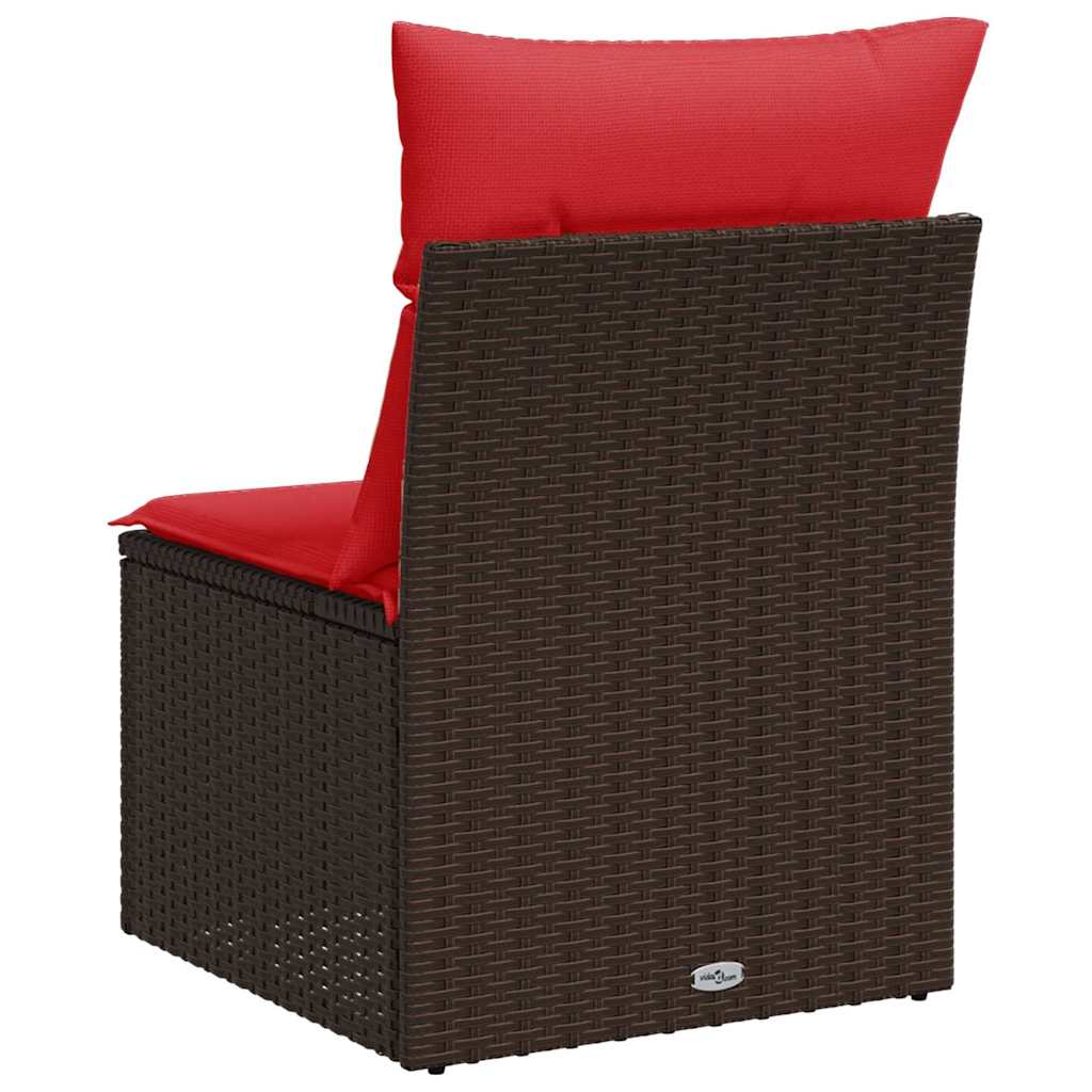Garden Sofa 3 pcs Brown 55 x 62 x 69 cm Poly rattan