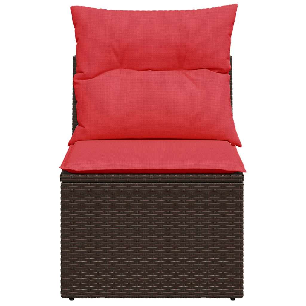 Garden Sofa 3 pcs Brown 55 x 62 x 69 cm Poly rattan