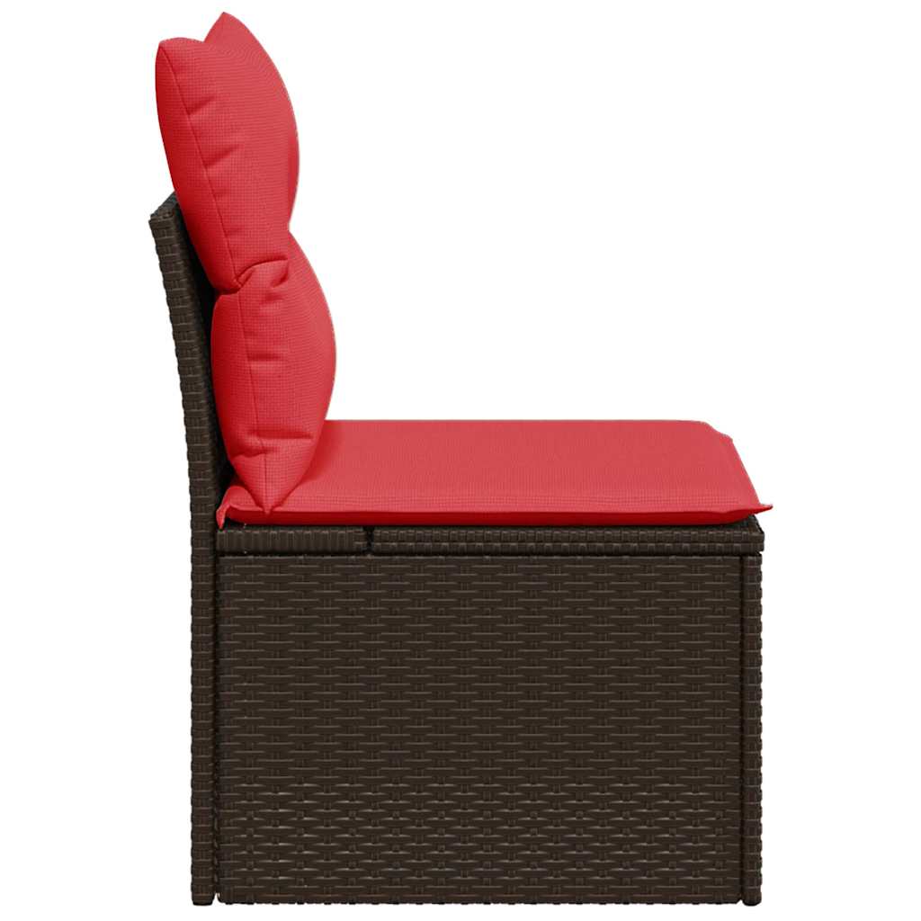 Garden Sofa 3 pcs Brown 55 x 62 x 69 cm Poly rattan