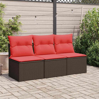 Garden Sofa 7 pcs Brown 165 x 62 x 69 cm Poly rattan