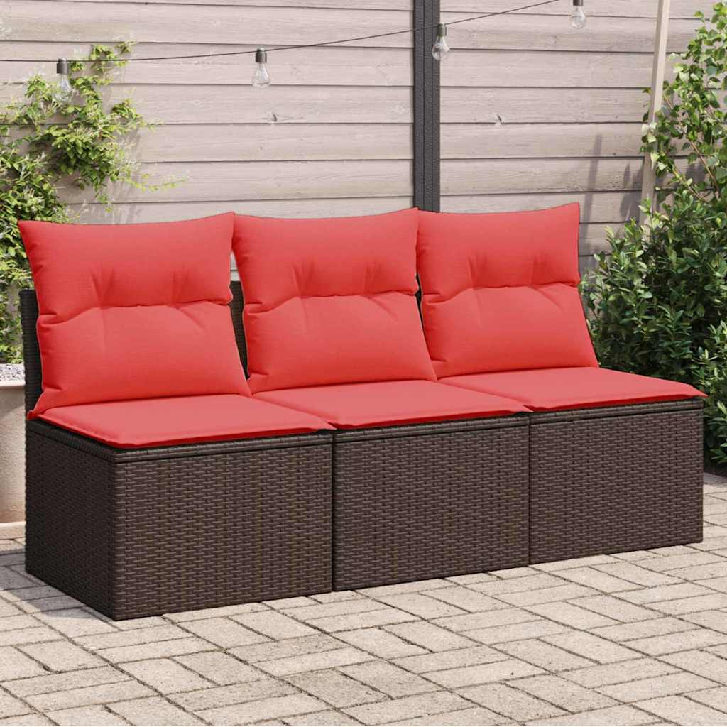 Garden Sofa 7 pcs Brown 165 x 62 x 69 cm Poly rattan