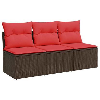 Garden Sofa 7 pcs Brown 165 x 62 x 69 cm Poly rattan