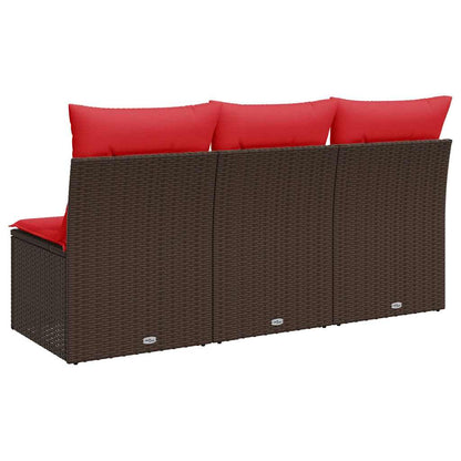 Garden Sofa 7 pcs Brown 165 x 62 x 69 cm Poly rattan
