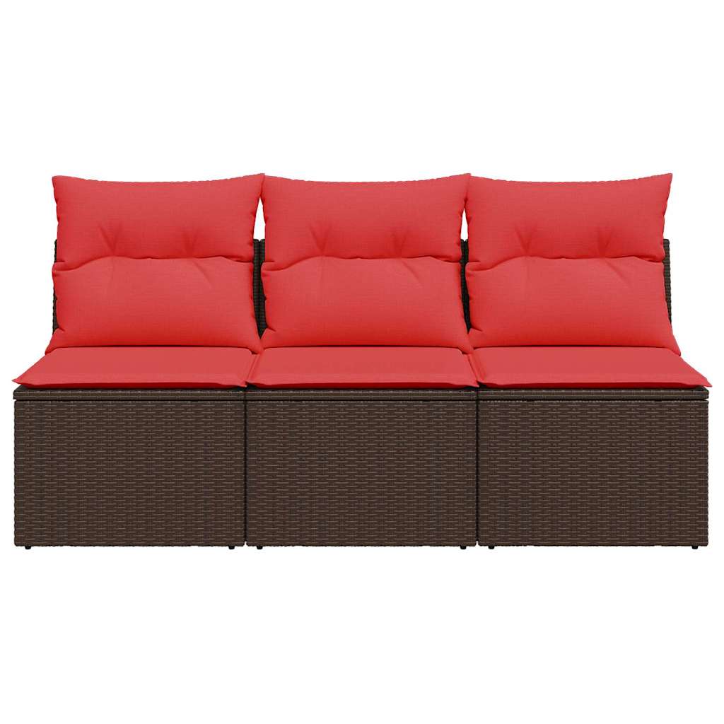 Garden Sofa 7 pcs Brown 165 x 62 x 69 cm Poly rattan