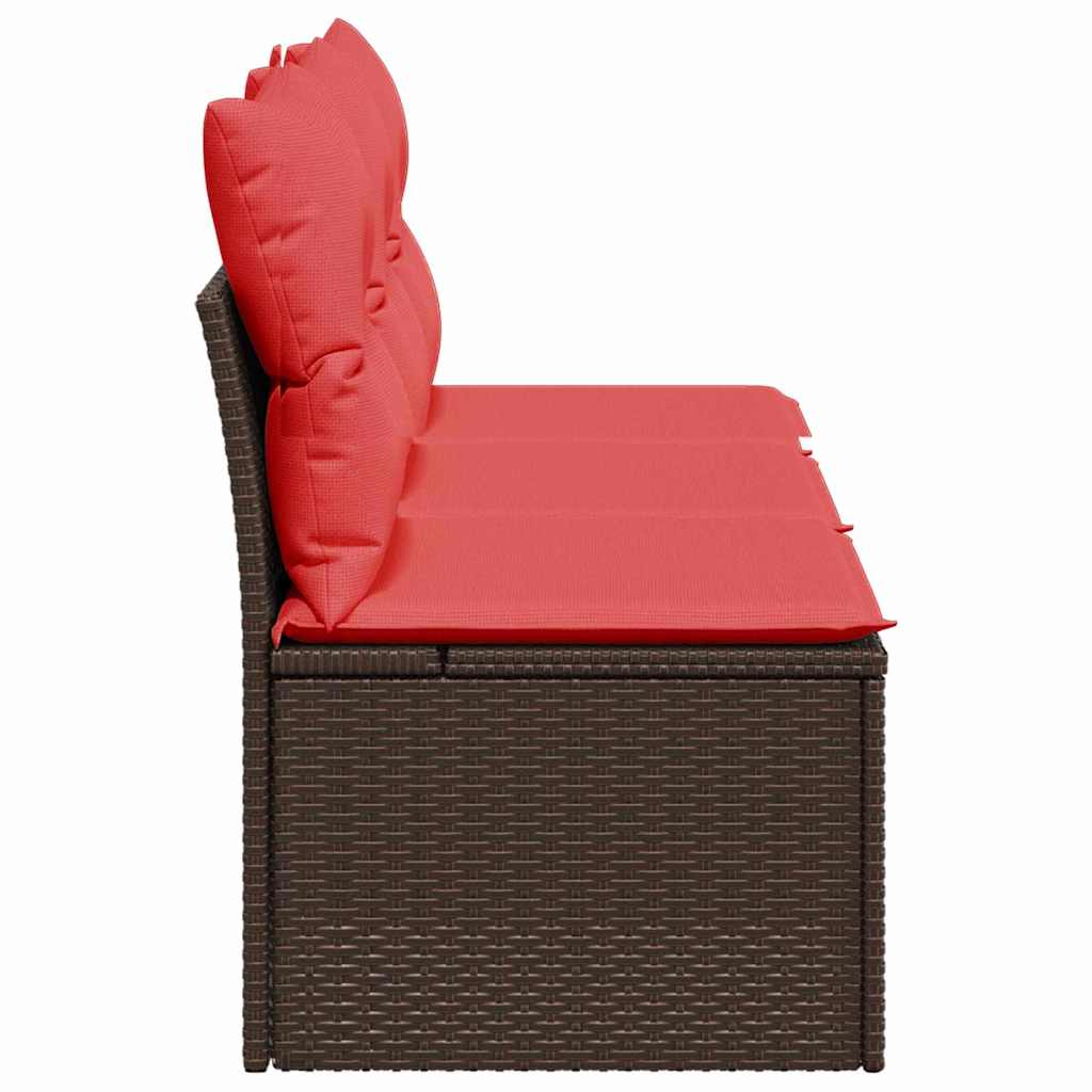 Garden Sofa 7 pcs Brown 165 x 62 x 69 cm Poly rattan