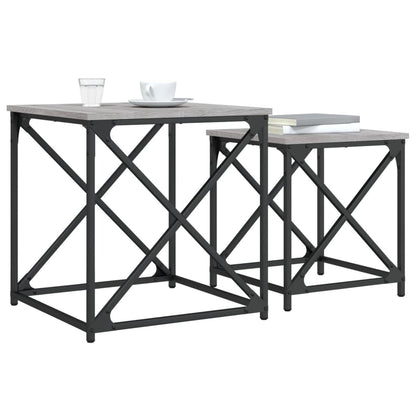Nesting Coffee Tables 2 pcs Grey Sonoma Engineered Wood