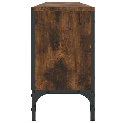 TV Cabinet with Drawer Smoked Oak 200x25x44 cm Engineered Wood