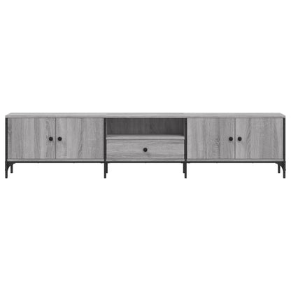TV Cabinet with Drawer Grey Sonoma 200x25x44 cm Engineered Wood