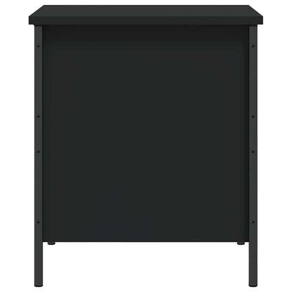 Storage Bench Black 40x42.5x50 cm Engineered Wood
