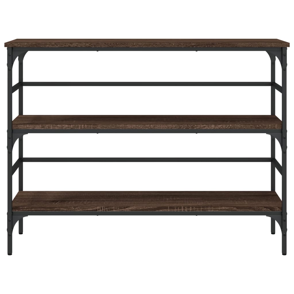 Console Table Brown Oak 100x32x75 cm Engineered Wood