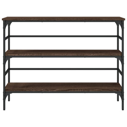 Console Table Brown Oak 100x32x75 cm Engineered Wood