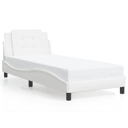 Bed Frame without Mattress "Zadar" White 80x200 cm Faux Leather