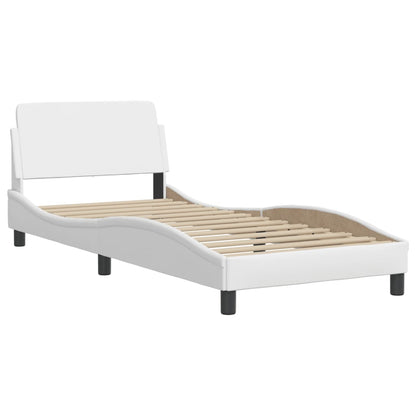Bed Frame without Mattress "Zadar" White 80x200 cm Faux Leather