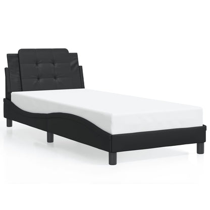 Bed Frame without Mattress "Zadar" Black 90x200 cm Faux Leather