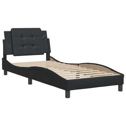 Bed Frame without Mattress "Zadar" Black 90x200 cm Faux Leather